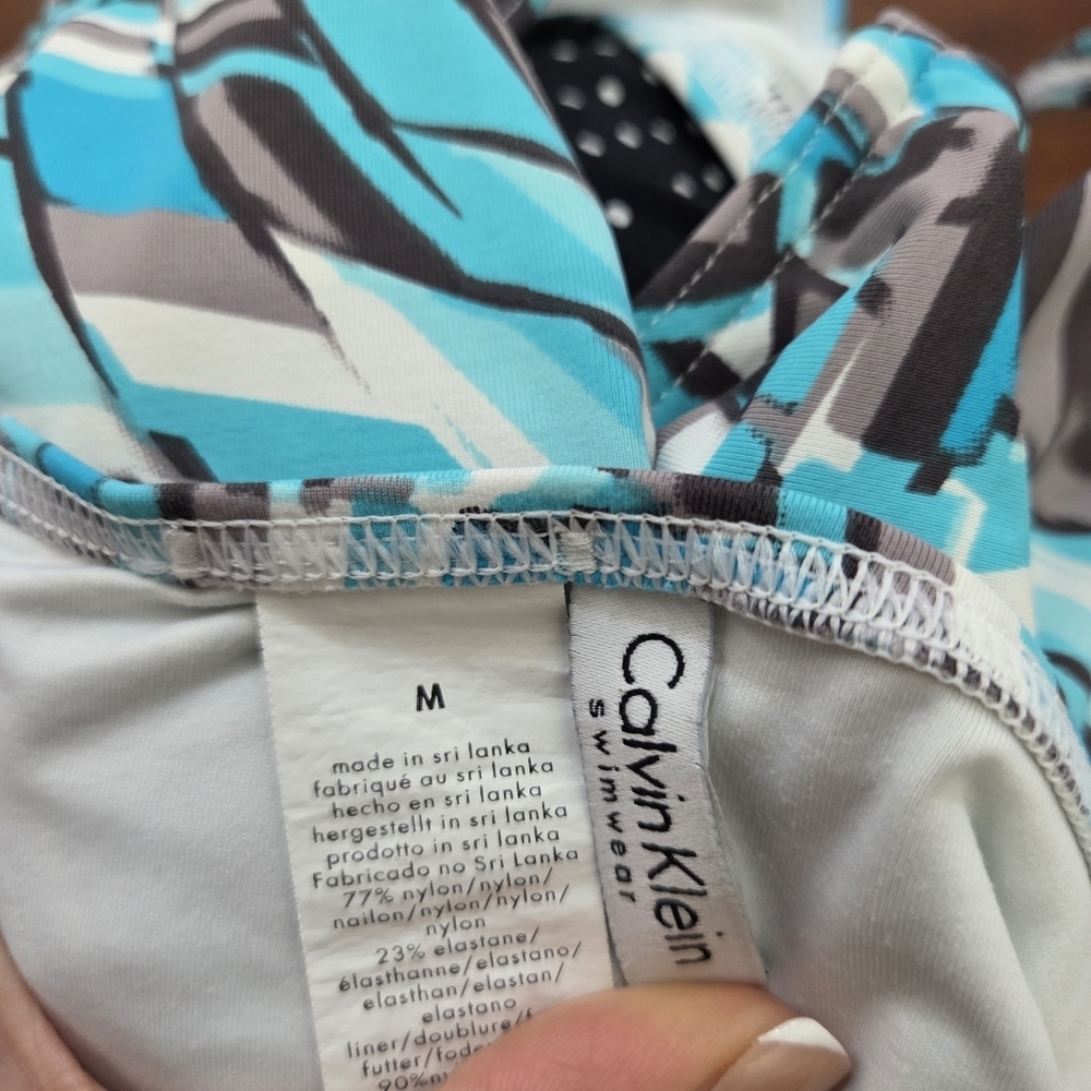 Calvin Klein Swimwear Two-piece Geometric Print Bikini Swimsuit Set Size Medium - Picture 8 of 10